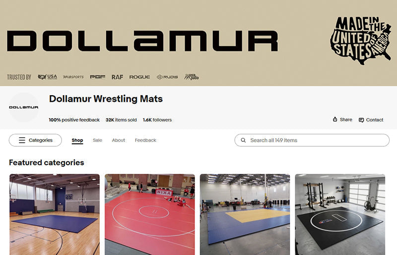 used wrestling mats for sale on the Dollamur eBay Store
