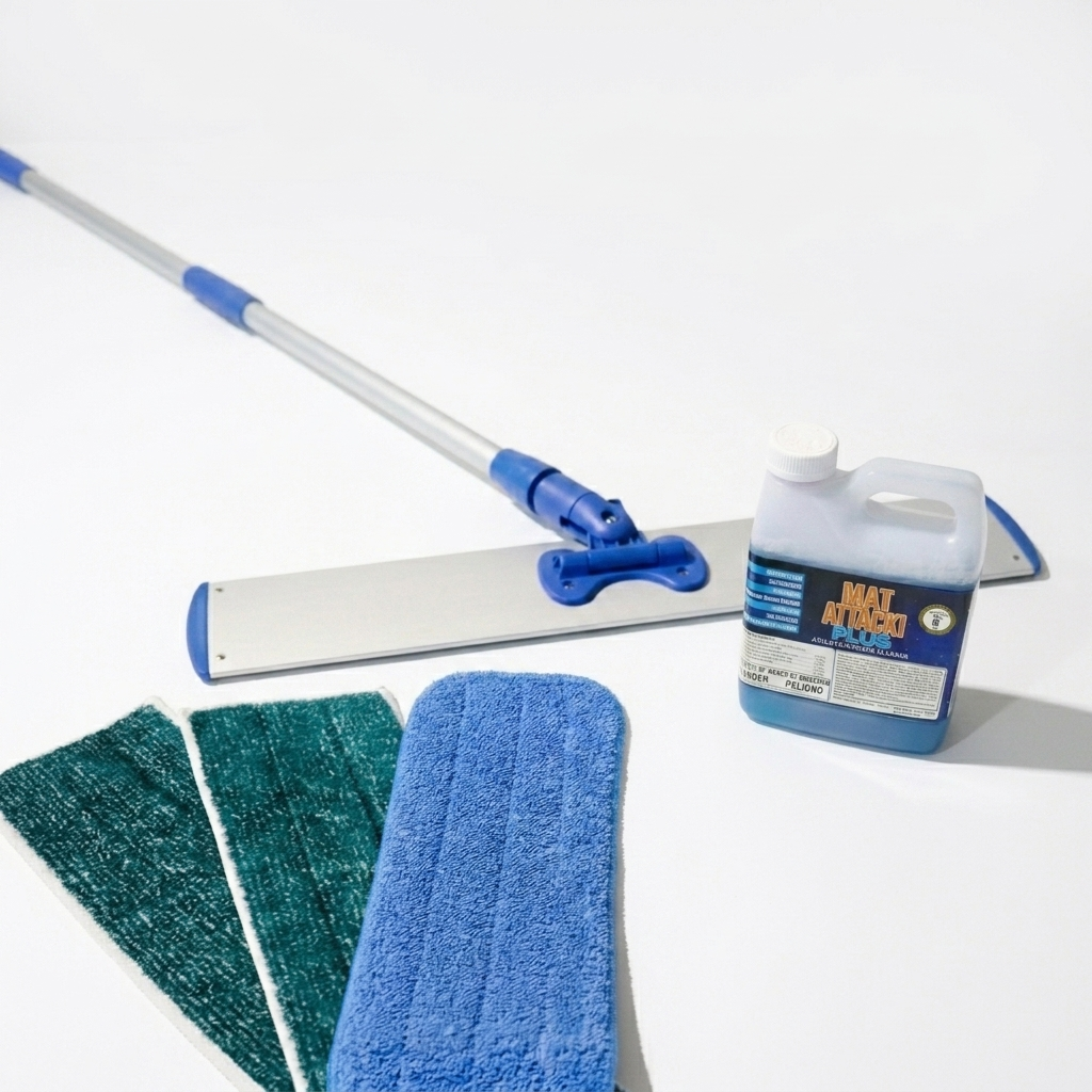 Sports Mat Mop Kit –Includes Cleaner, Mop Pads, and Mop