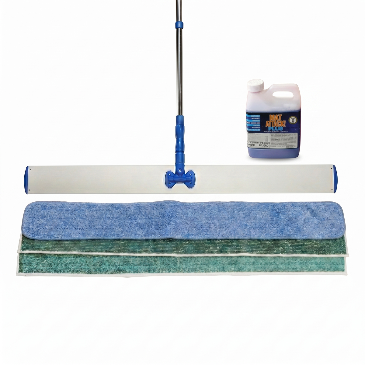 Sports Mat Mop Kit –Includes Cleaner, Mop Pads, and Mop