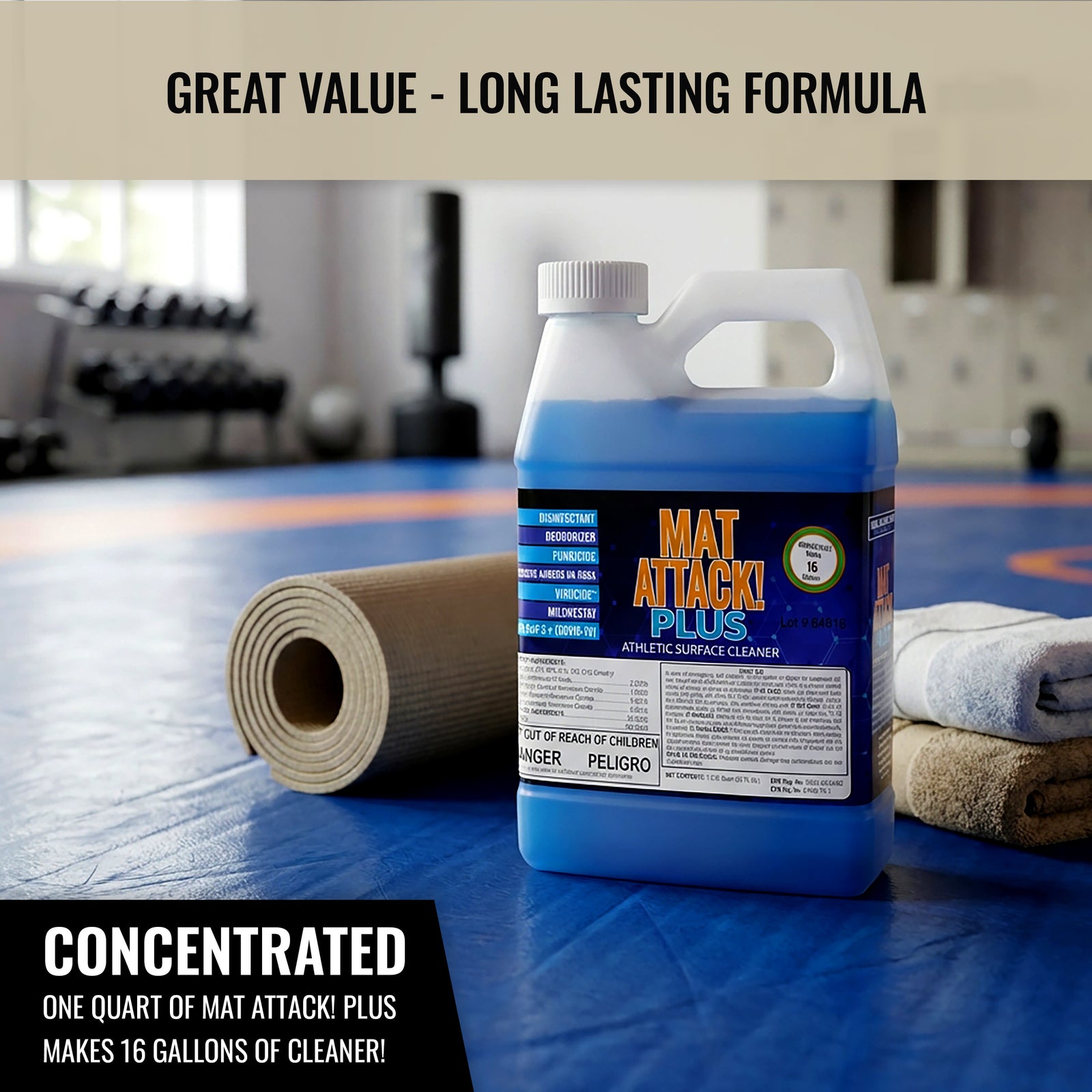 Mat Attack! PLUS® Surface Disinfectant & Cleaner -Quart or Gallon