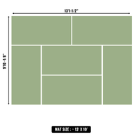 10'x10' to 20'x20' Swain Mats, Hybrid Tatami