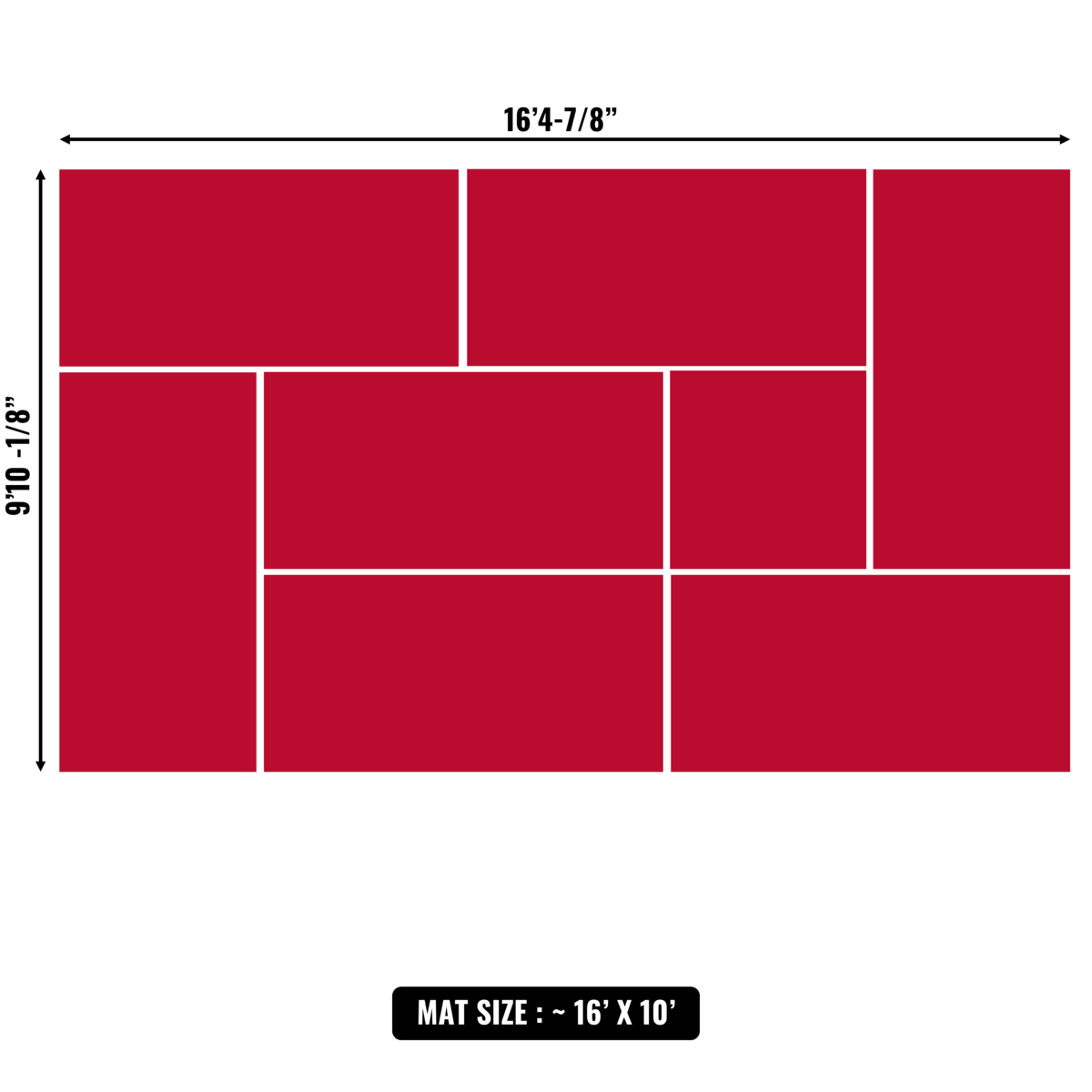 10'x10' to 20'x20' Swain Mats, Hybrid Tatami