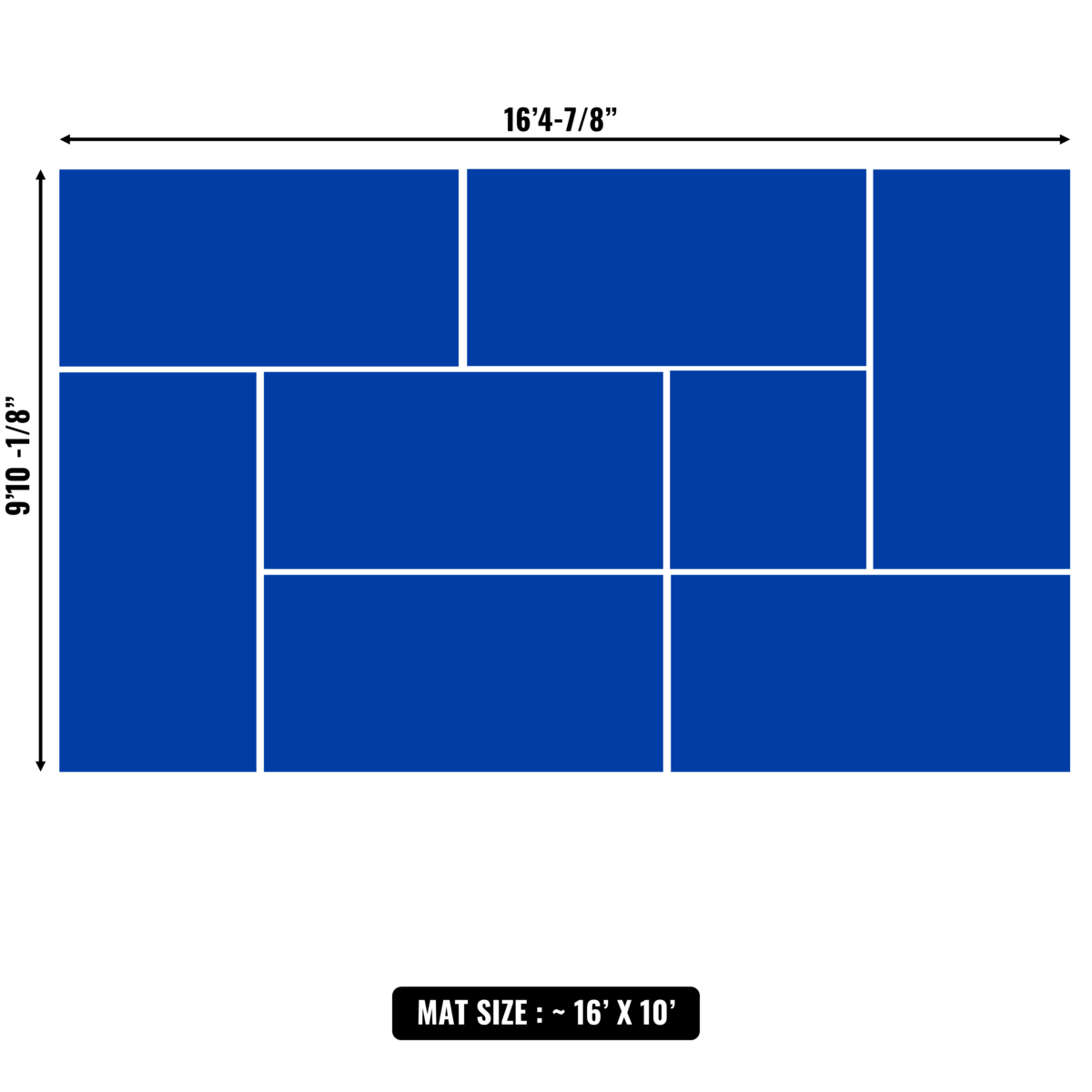 10'x10' to 20'x20' Swain Mats, Hybrid Tatami