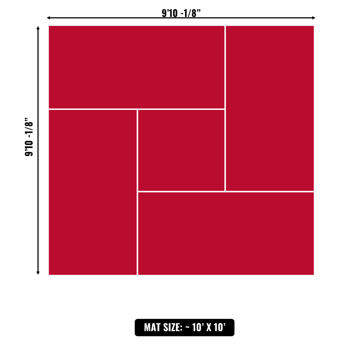 10'x10' to 20'x20' Swain Mats, Hybrid Tatami