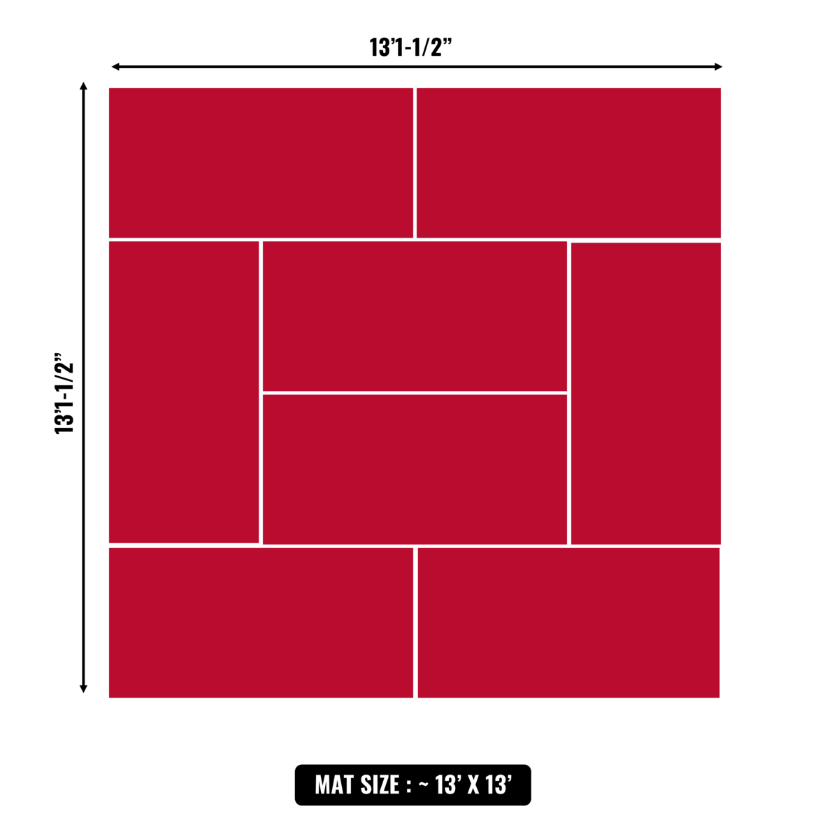 10'x10' to 20'x20' Swain Mats, Hybrid Tatami