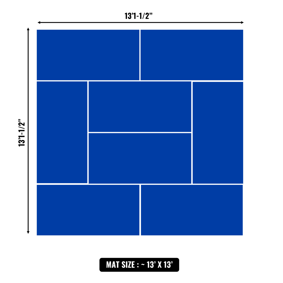 10'x10' to 20'x20' Swain Mats, Hybrid Tatami