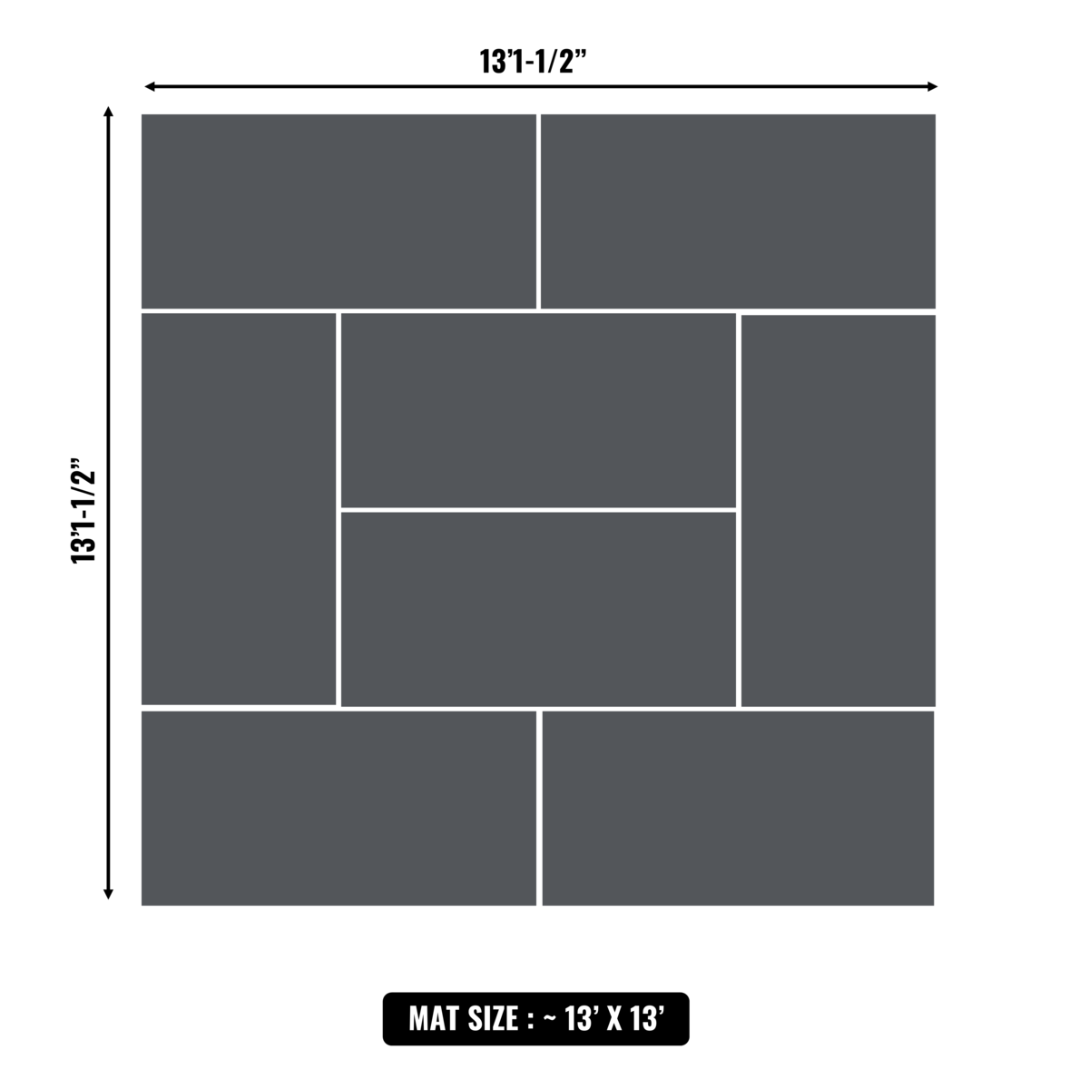 10'x10' to 20'x20' Swain Mats, Hybrid Tatami