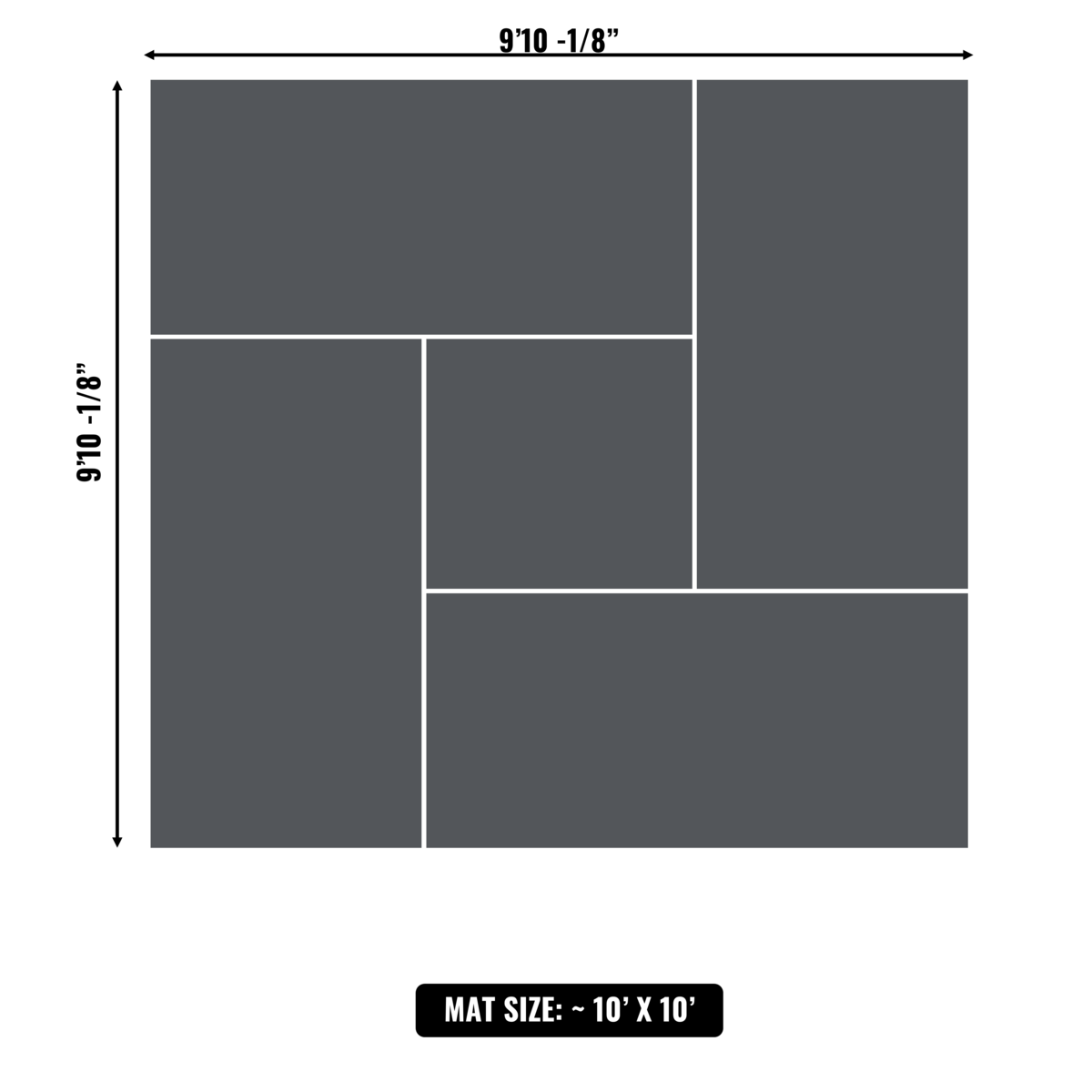 10'x10' to 20'x20' Swain Mats, Hybrid Tatami