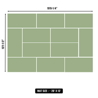 10'x10' to 20'x20' Swain Mats, Hybrid Tatami
