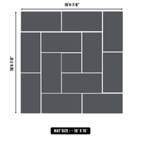 10'x10' to 20'x20' Swain Mats, Hybrid Tatami