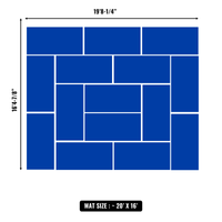 10'x10' to 20'x20' Swain Mats, Hybrid Tatami