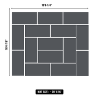 10'x10' to 20'x20' Swain Mats, Hybrid Tatami