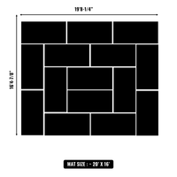 10'x10' to 20'x20' Swain Mats, Hybrid Tatami