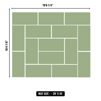 10'x10' to 20'x20' Swain Mats, Hybrid Tatami