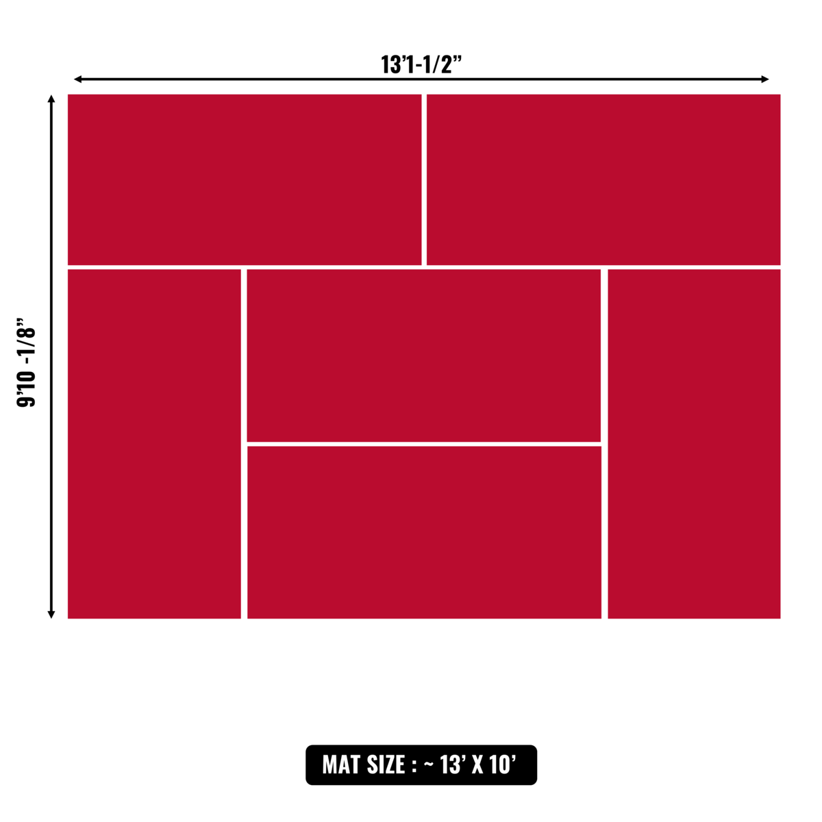 10'x10' to 20'x20' Swain Mats, Hybrid Tatami