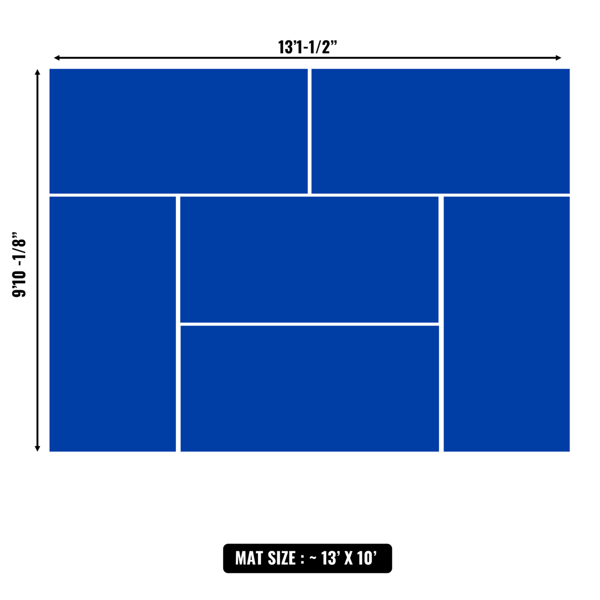 10'x10' to 20'x20' Swain Mats, Hybrid Tatami
