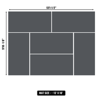 10'x10' to 20'x20' Swain Mats, Hybrid Tatami