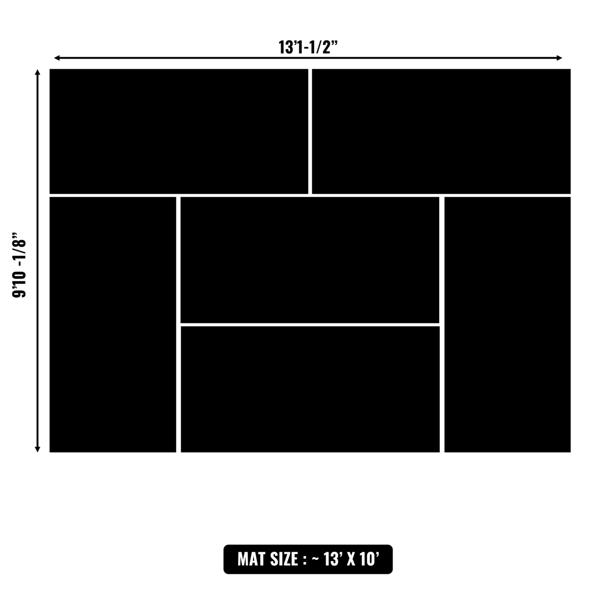 10'x10' to 20'x20' Swain Mats, Hybrid Tatami