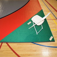 Coaches Area Mat Protectors -Red & Green