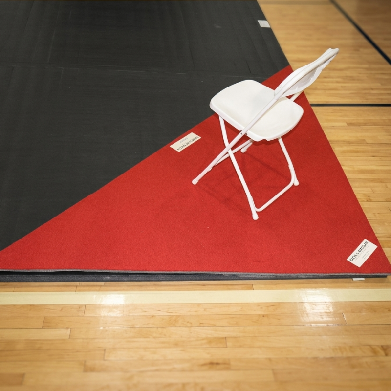 Coaches Area Mat Protectors -Red & Green