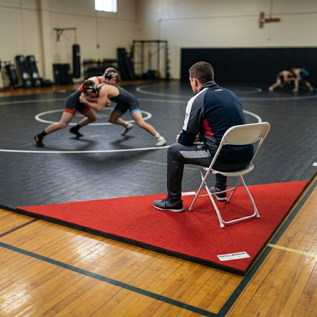 Coaches Area Mat Protectors -Red & Green
