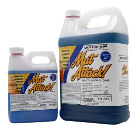 Dollamur Mat Attack!™ Athletic Surface Cleaner cleans, disinfects, and deodorizes your mats in one easy step. Highly concentrated, quart or gallon size. EPA Registered. Maintain healthy mats and protect students and athletes with maximum protection 