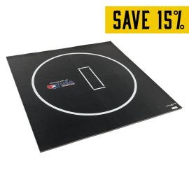 10'x10'x1-1/4" FLEXI-Roll® Home Wrestling Mat w/Circle - More Colors