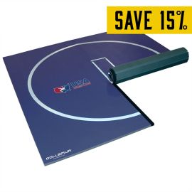 Home Wrestling Mat - 10' x 10' x 1-1/4" FLEXI-Connect® w/ Circle - More Colors