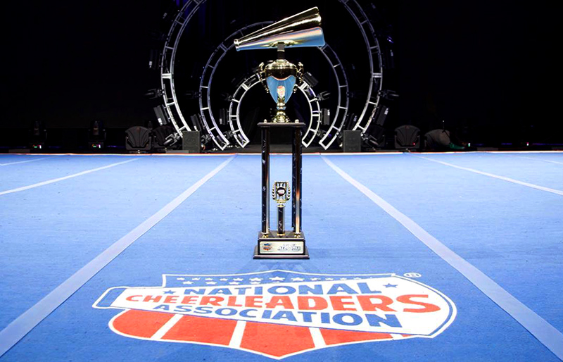 Custom Carpet Cheer Mats Made by Dollamur for National Cheerleaders Association NCA