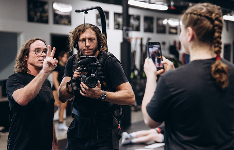 Having fun with the FloSports film crew