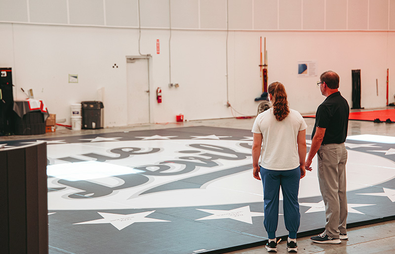 Amit sees all the custom artwork that goes into the making of Dollamur mats